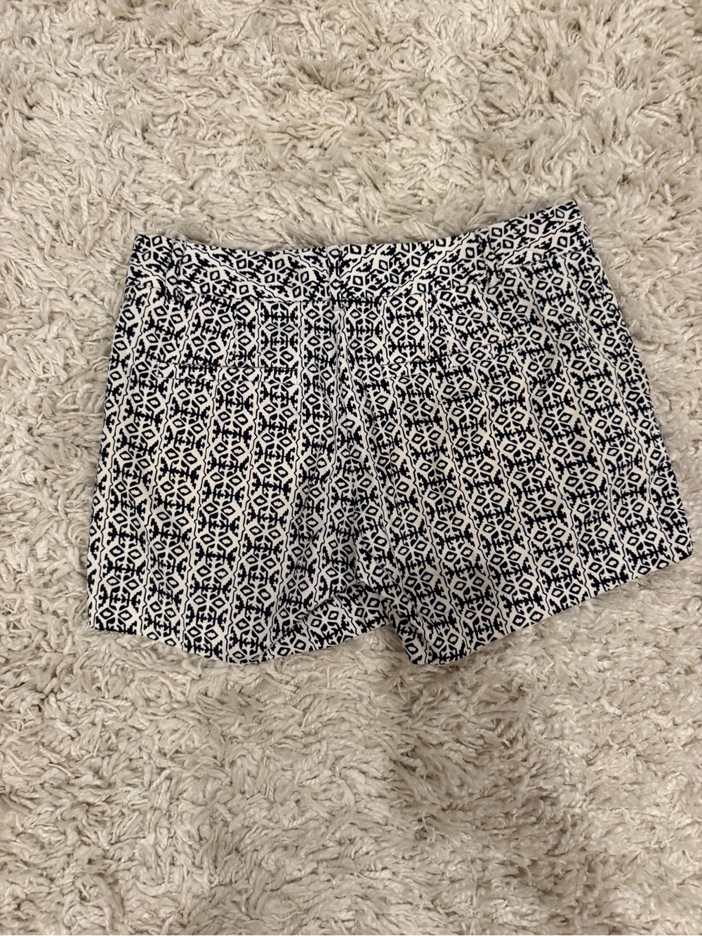 Banana Republic Navy and White Printed Bermuda Shorts